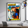 Hero Couple Comic Pop Art from Photo Personalized Poster, Gift for Occupation Firefighter, Nurse, Police Officer