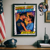 Hero Couple Comic Pop Art from Photo Personalized Poster, Gift for Occupation Firefighter, Nurse, Police Officer