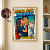 Hero Couple Comic Pop Art from Photo Personalized Poster, Gift for Occupation Firefighter, Nurse, Police Officer