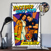 Hero Couple Comic Pop Art from Photo Personalized Poster, Gift for Occupation Firefighter, Nurse, Police Officer