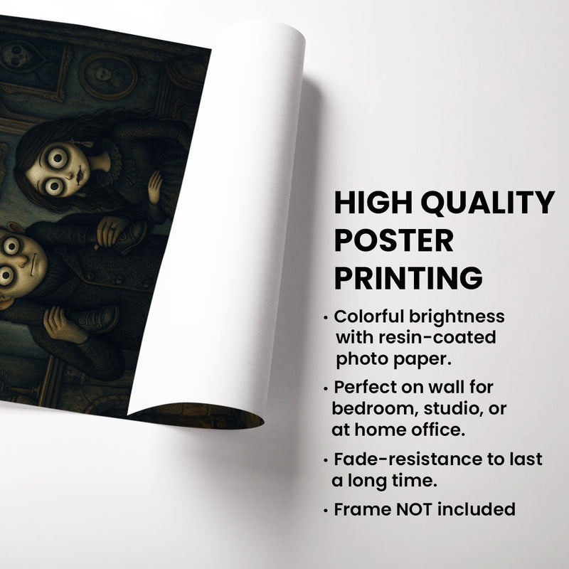 Custom Gothic Family Portrait from Photo - Personalized Poster