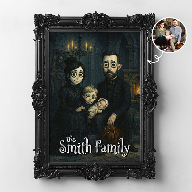 Custom Gothic Family Portrait from Photo - Personalized Poster
