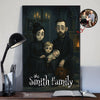 Custom Gothic Family Portrait from Photo Personalized Poster, Halloween Decor