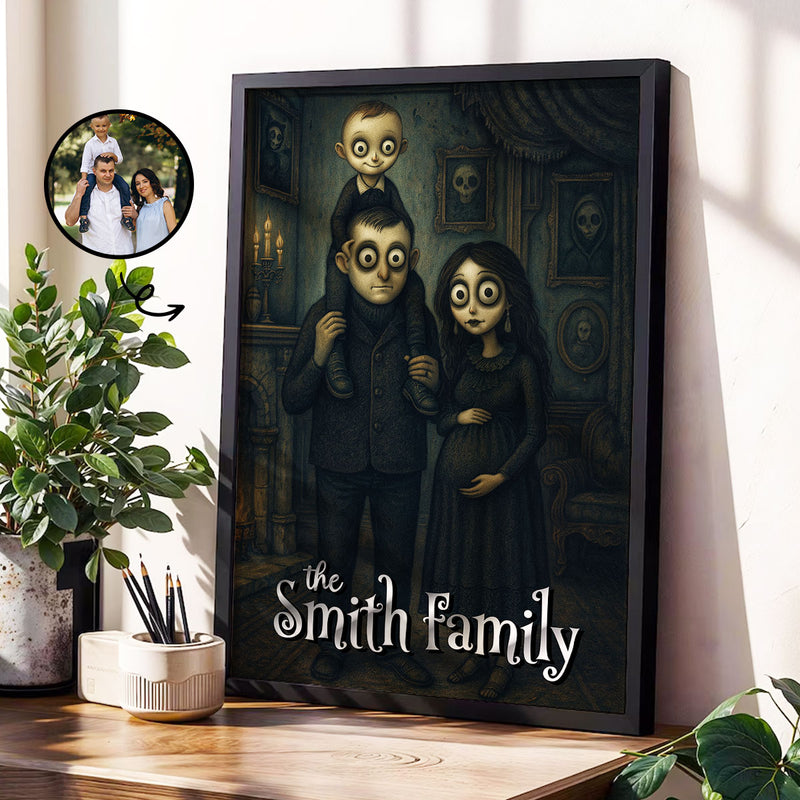 Custom Gothic Family Portrait from Photo - Personalized Poster