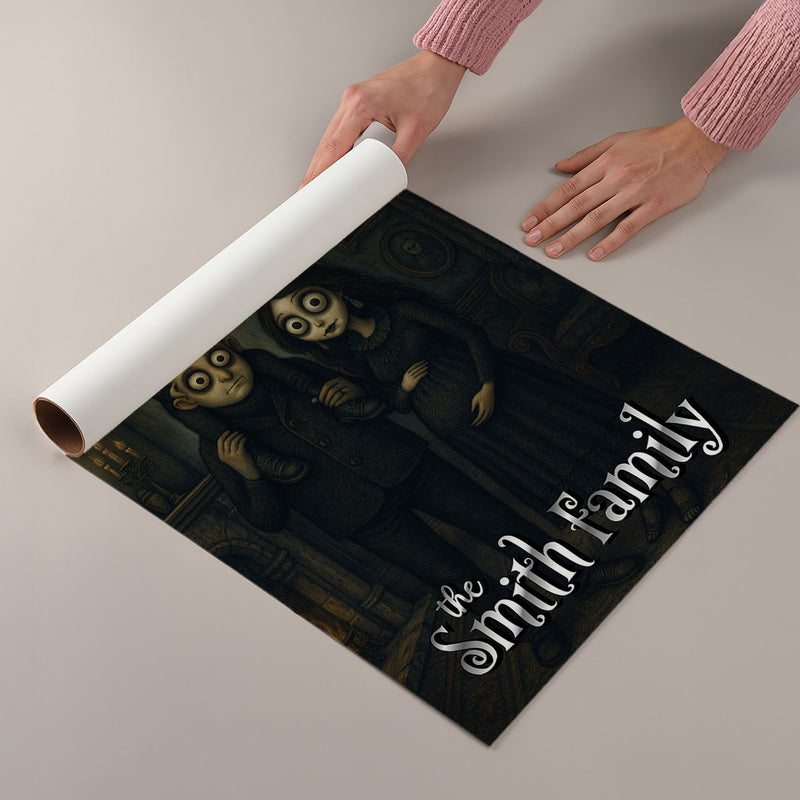 Custom Gothic Family Portrait from Photo - Personalized Poster
