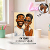 Custom Caricature Couple Portrait from Photo Personalized Acrylic Block Plaque, Funny Gift for Couples, Friends, Pets, Family