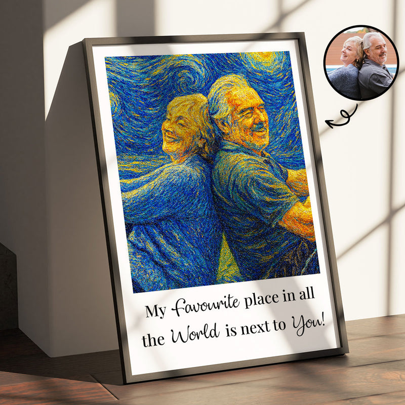 Couple You & Me We Got This Personalized Poster, Van Gogh Wall Art for Couples, Anniversary Gift for him, Gift for her