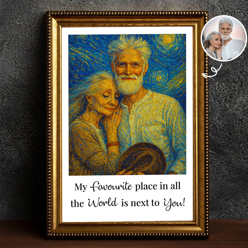 Couple You & Me We Got This Personalized Poster, Van Gogh Wall Art for Couples, Anniversary Gift for him, Gift for her