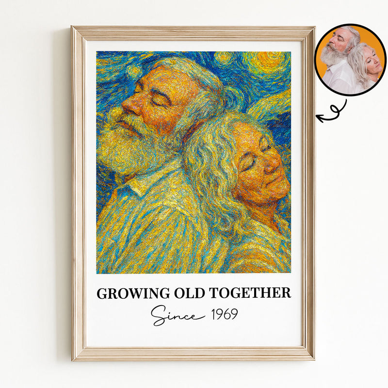 Couple You & Me We Got This Personalized Poster, Van Gogh Wall Art for Couples, Anniversary Gift for him, Gift for her