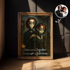 Custom Gothic Couple Portrait from Photo Personalized Poster, Halloween Decor for Couple
