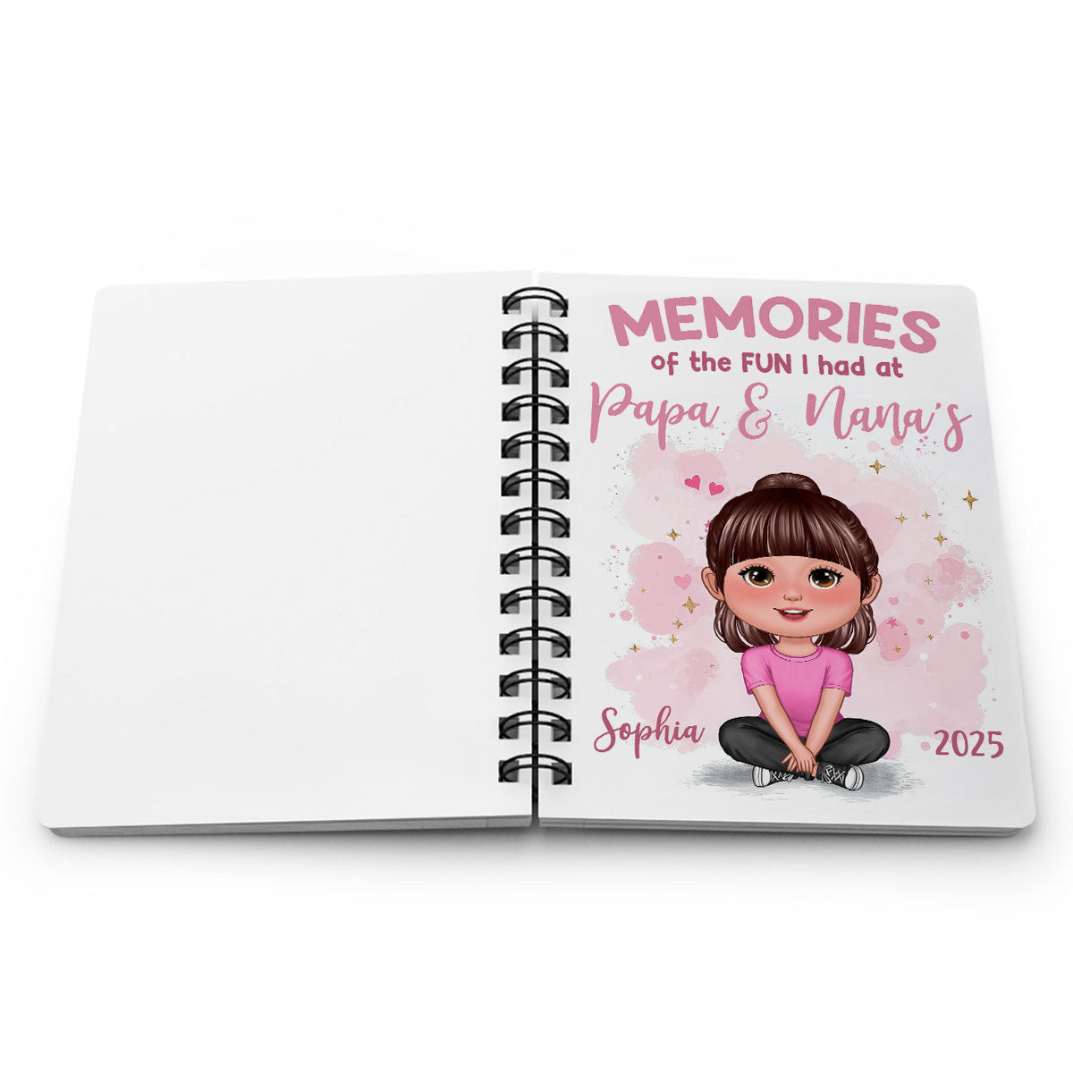 Memories Of The Fun I Had At Grandparents Personalized Spiral Notebook Journal, Gift For Kids