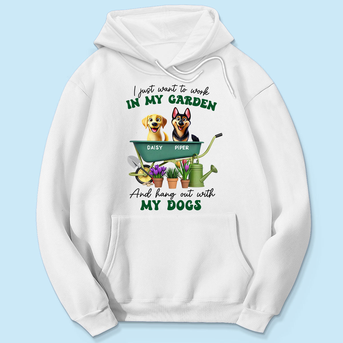 Work In Garden And Hang Out With My Dogs Personalized Shirt, 3D Cute Dogs