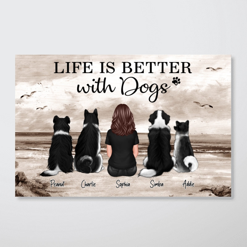 We Just Need Someone To Be There Retro Beach Landscape Gift For Dog Mom, Dog Dad, Cat Mom, Cat Dad Personalized Horizontal Poster