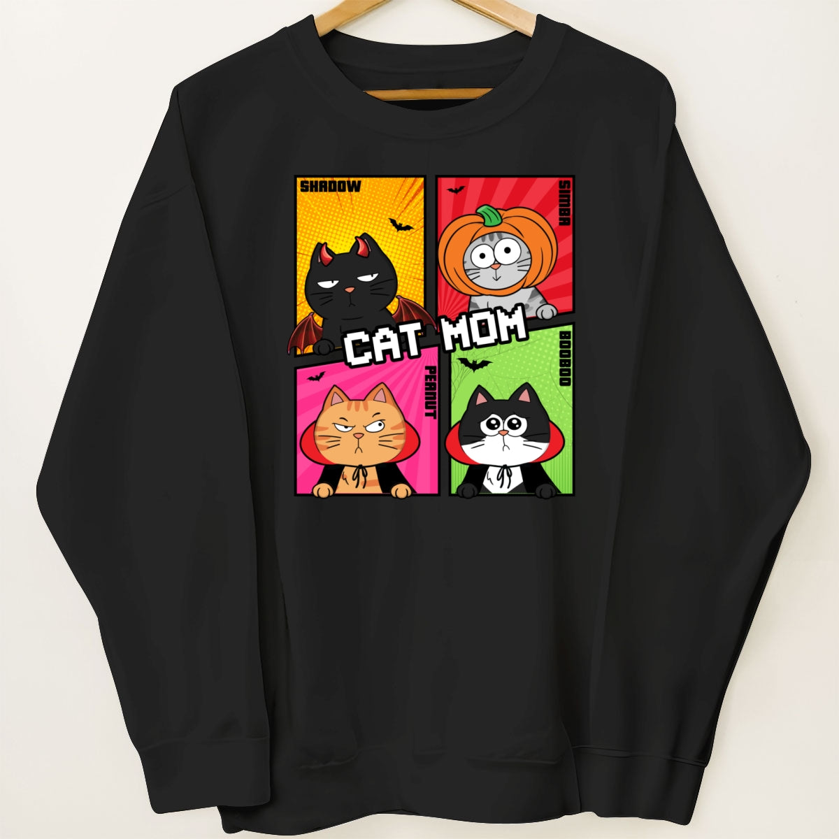Halloween Funny Cartoon Cat Personalized Sweatshirt
