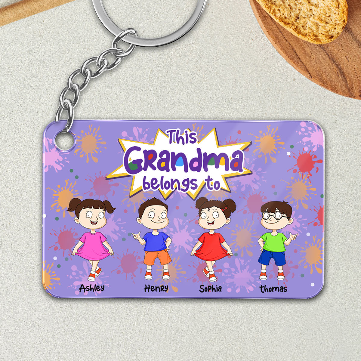 This Grandma Belong To Adorable Kids Personalized Keychain, Gift For Grandma