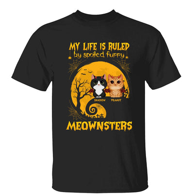 My Life Is Ruled By Meowsters Halloween Cat Lovers Personalized Shirt