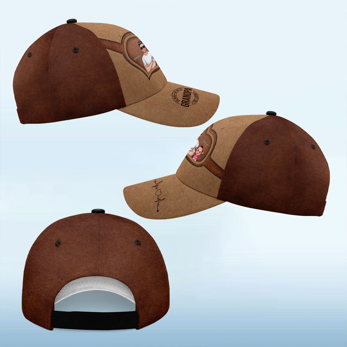 The Legend Grandpa Personalized Classic Cap, Gift For Grandpa, Gift For Him