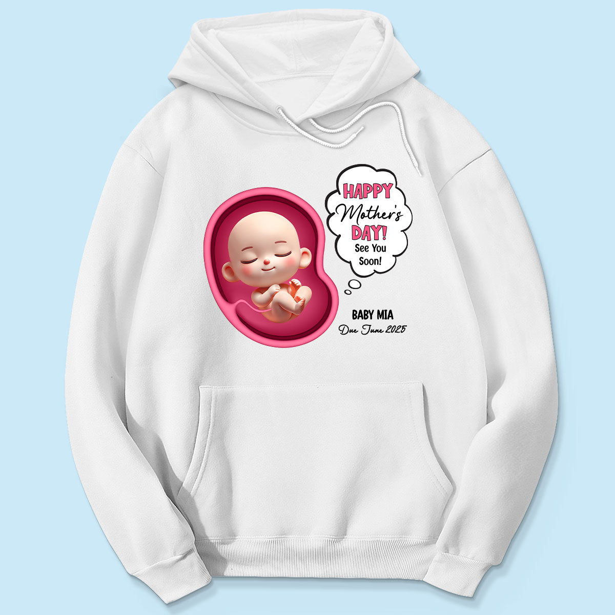 Happy Mother's Day Mommy See You Soon From Baby Personalized Shirt, Custom Pregnancy Reveal Shirt, Gift For Expecting Moms