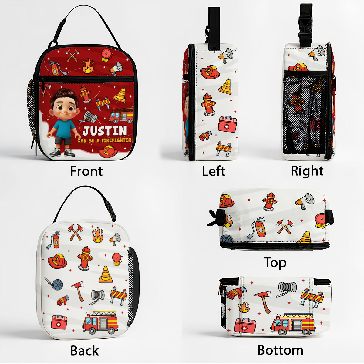 Cute Kid Can Be A Nurse, Astronaut, Firefighter, Teacher, Police,... Future Job Personalized Insulated Kid Lunch Bag, Back To School gift