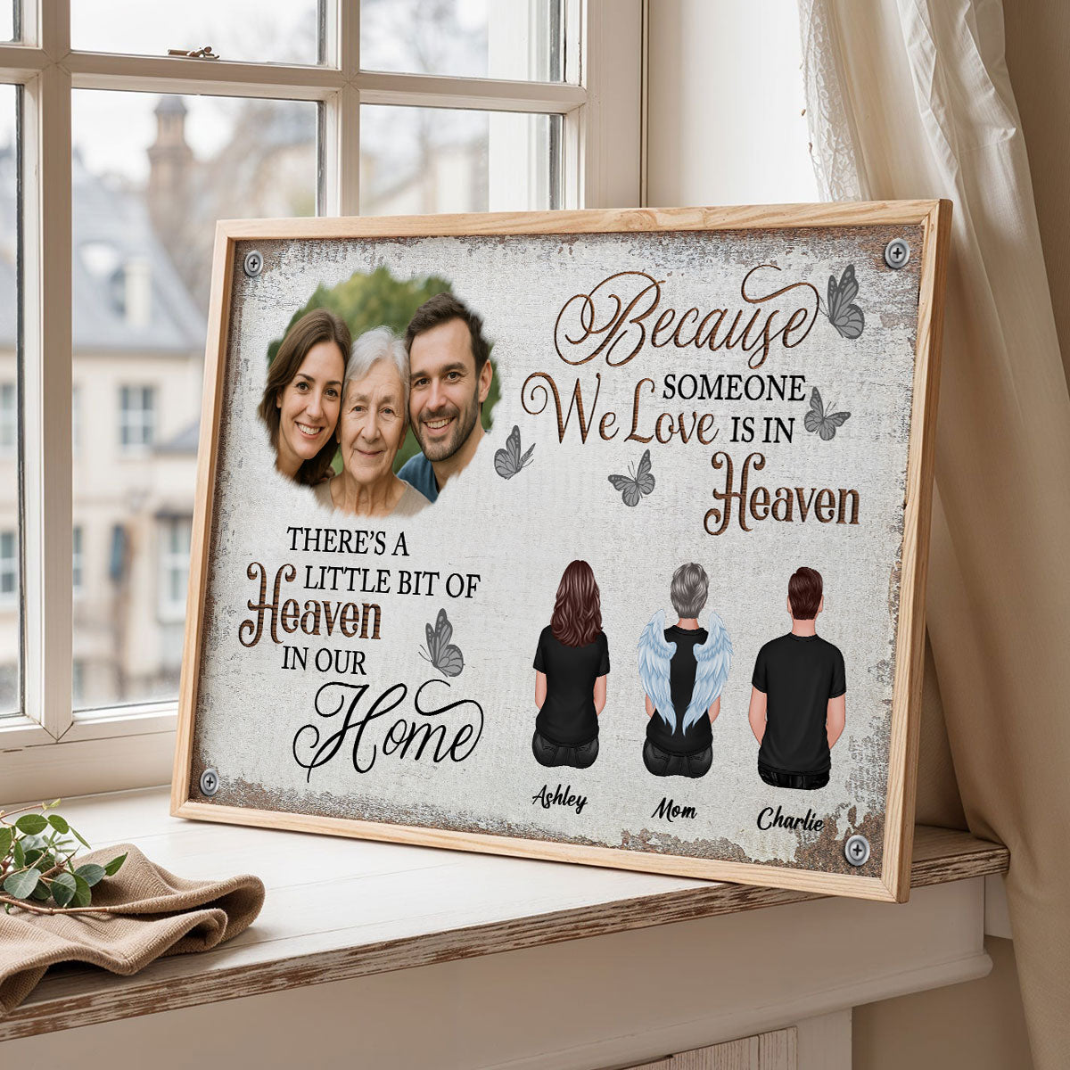 Lost Loved One Family Photo Uploaded Personalized Poster, Memorial gifts, Sympathy Gifts
