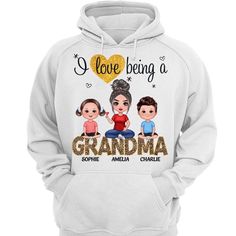 Love Being A Grandma Mom Doll Grandma Grandkids Personalized Shirt