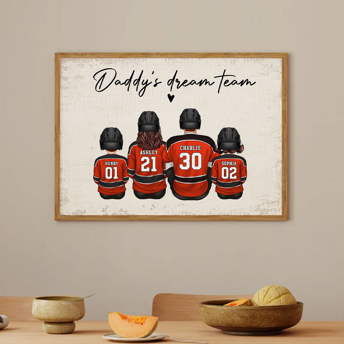 Hockey Team - Personalized Poster - Gift For Dad, Gift For Husband, Gift For Grandpa