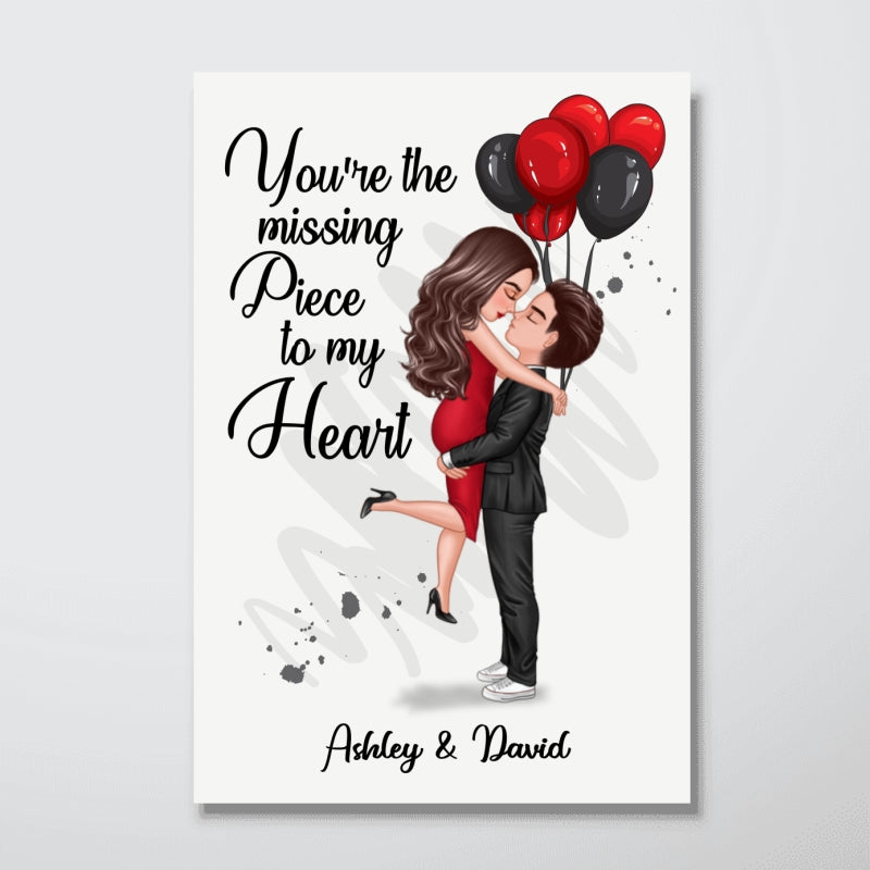 Hugging Couple Gift For Him Gift For Her Personalized Poster