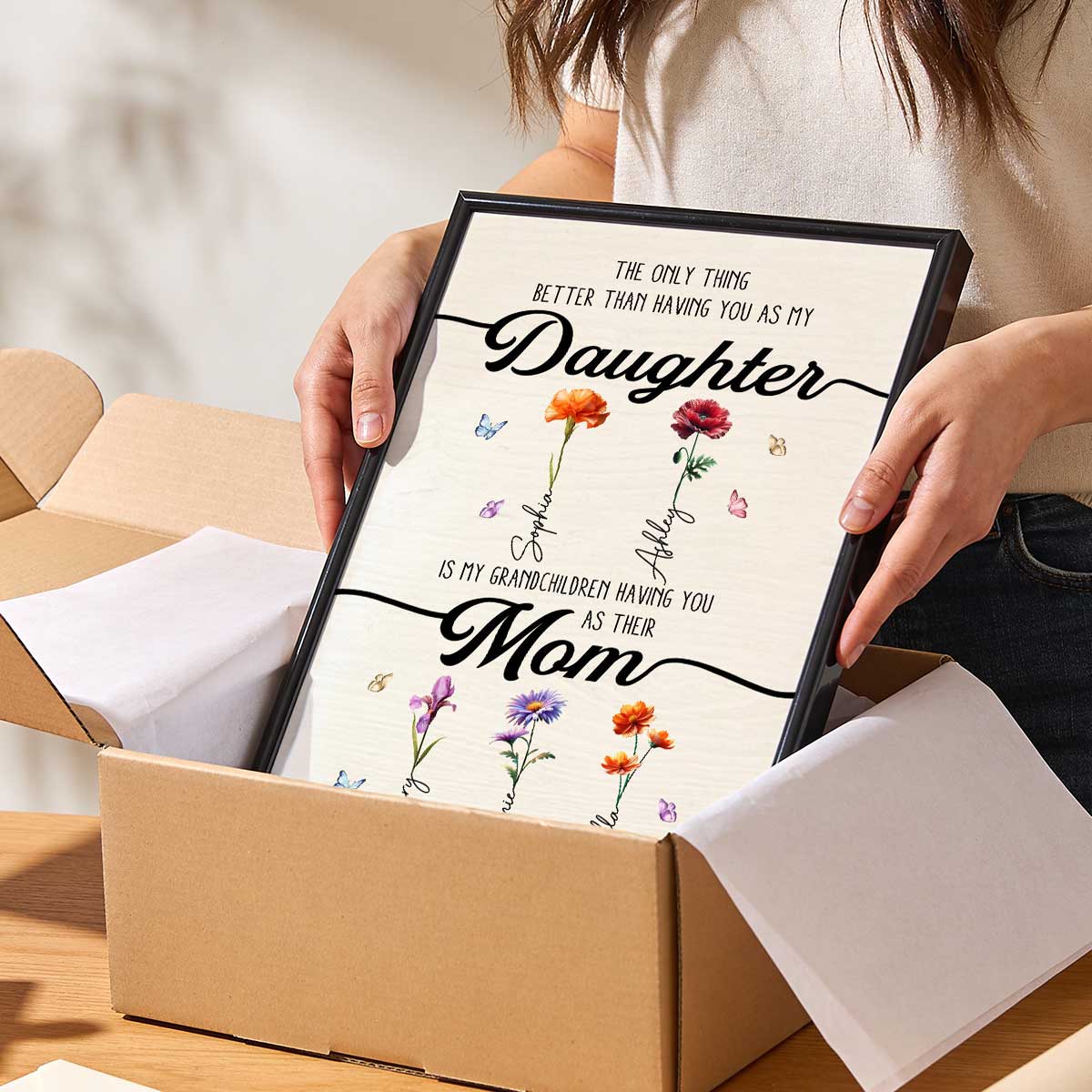 The Only Thing Better Than Having You As My Daughter Birth Month Flowers - Personalized Poster - Mother's Day Gift For Daughter