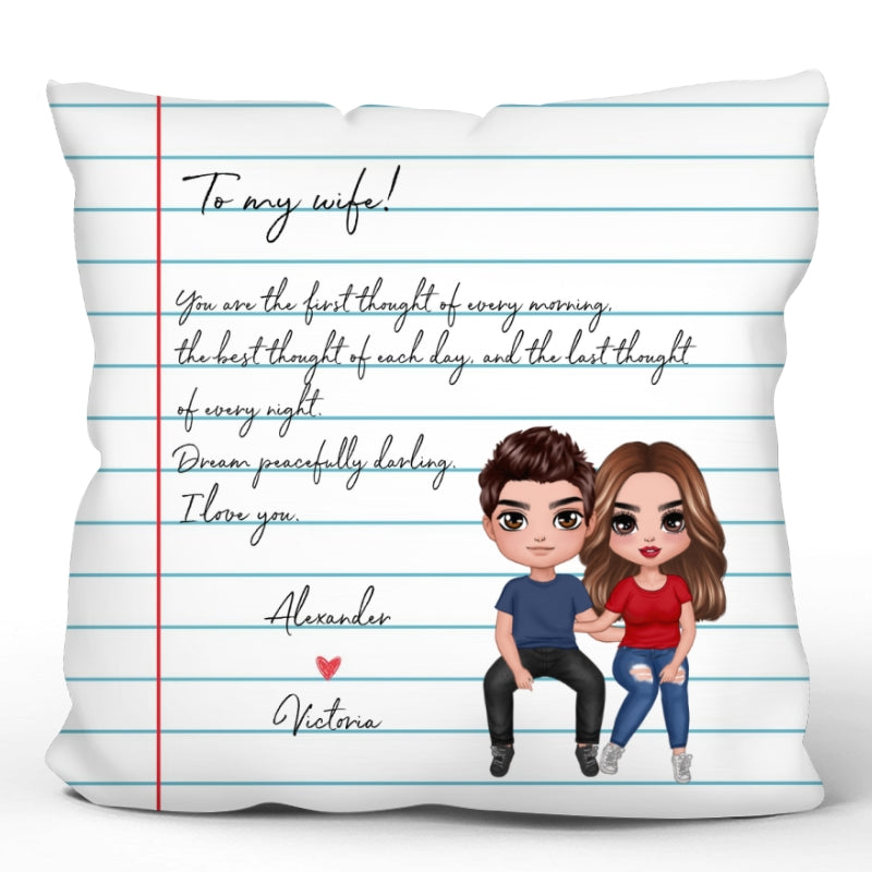Couple Love Letter Valentine‘s Day Gift Personalized Pillow