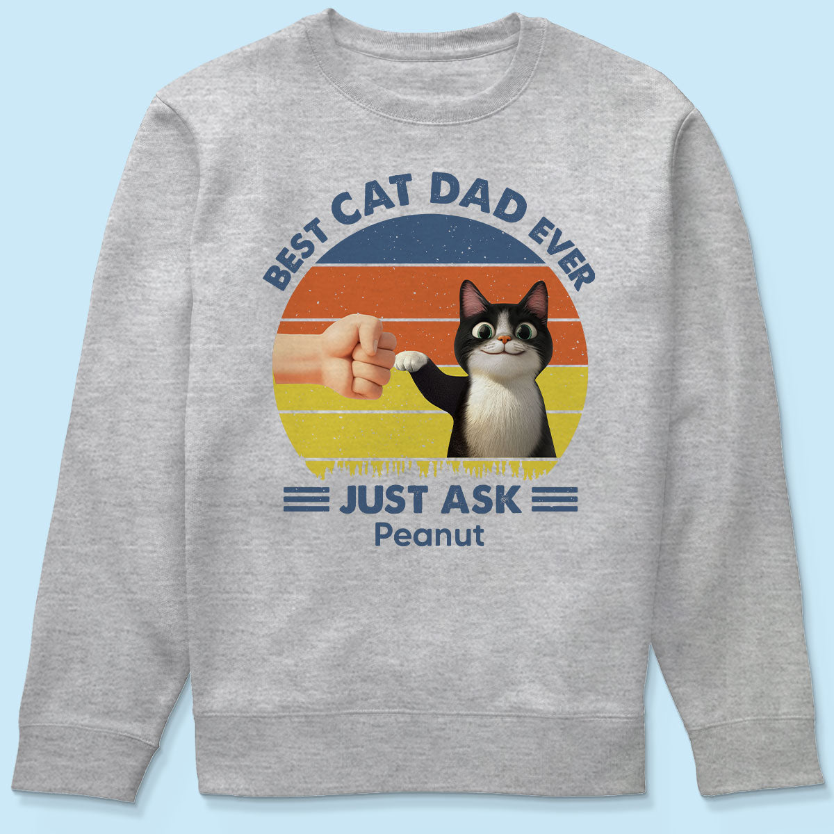 Best Cat Dad Cute Cartoon Cats Personalized Shirt, Gift for Cat Dads