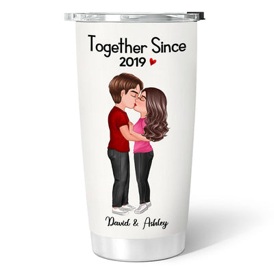 Doll Couple Kissing Gift For Him For Her Personalized Tumbler