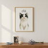 Custom Watercolor Portraits Using Pet Photo Personalized Poster, Gift for Dogs Cats Lovers, Pet Lover Gift