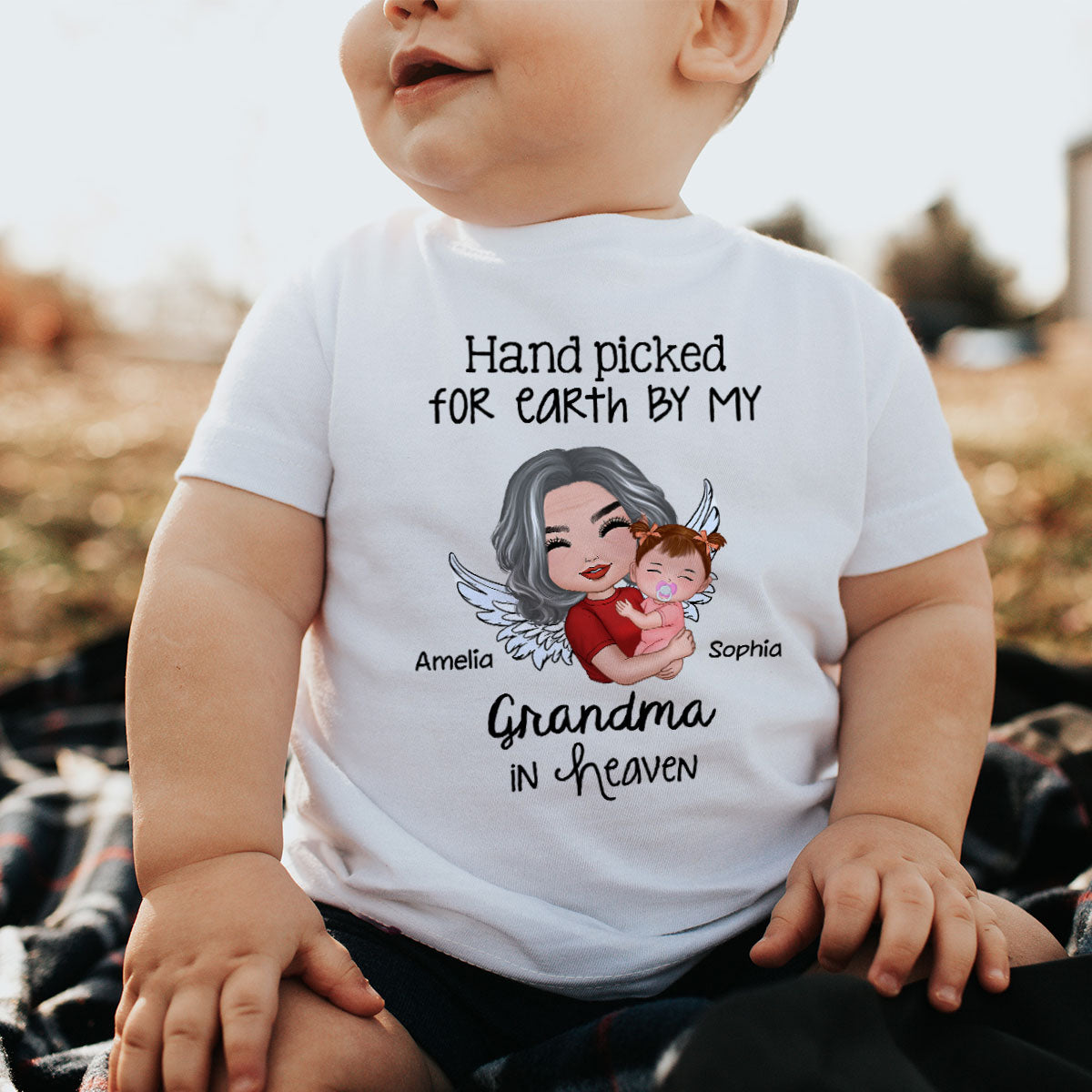 Hand Picked For Earth By Someone In Heaven Personalized Baby Onesie Baby Shirt