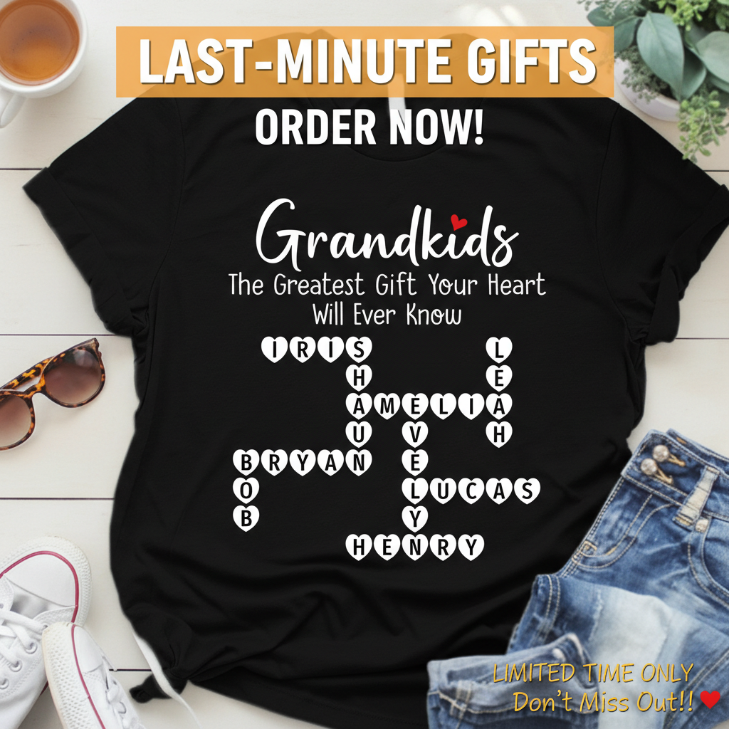 The Greatest Gift You Ever Know Crossword Puzzle Art - Personalized Shirt - Gift For Grandma, Gift For Mom