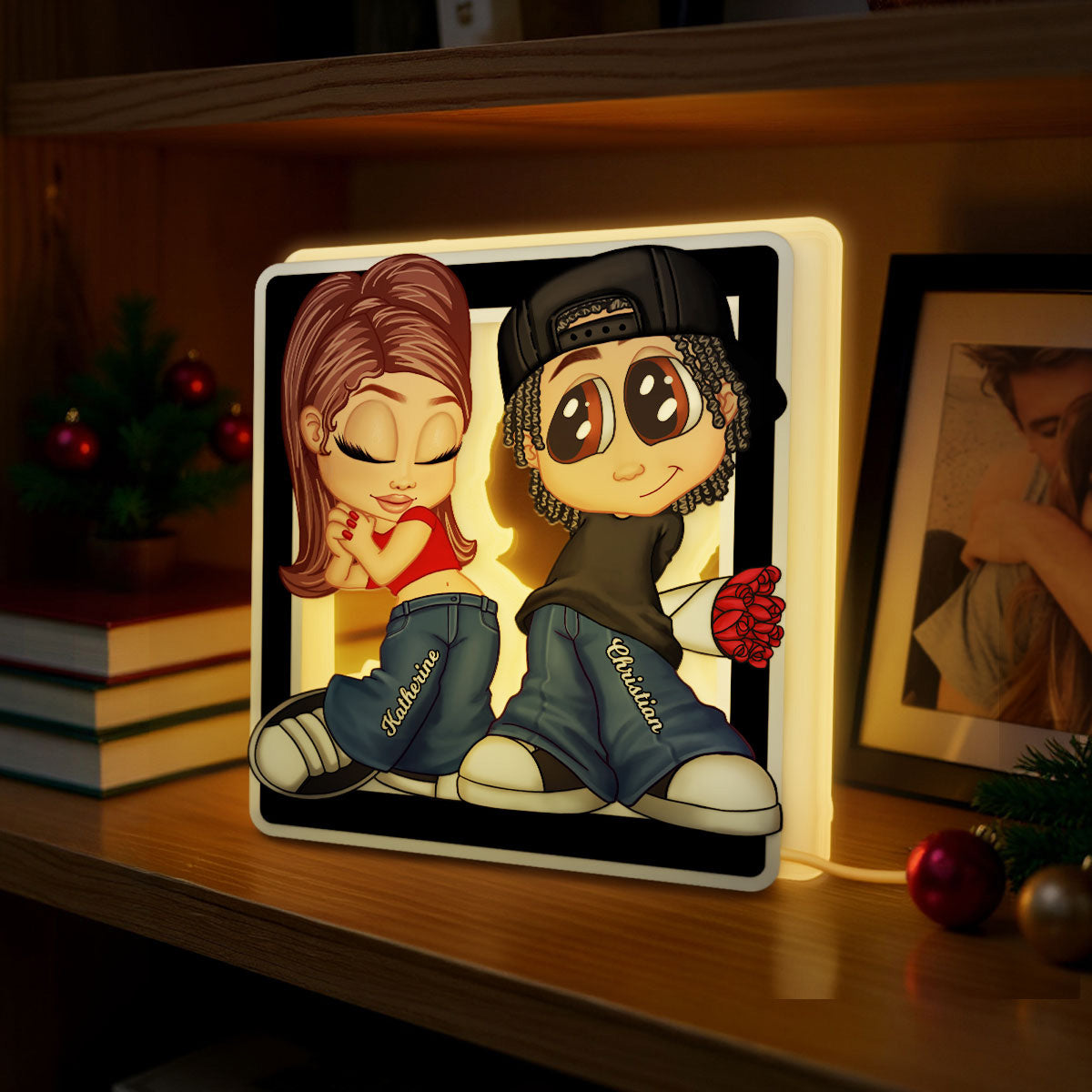 Y2K Style Couple Forever Love - Personalized Light Box - Gift For Couple
