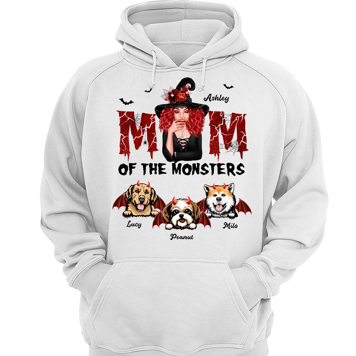 Mom Of The Monsters Dog Halloween Witch Personalized Shirt
