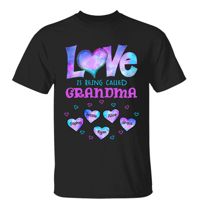 Galaxy Pattern Love Is Being Call Grandma Personalized Shirt