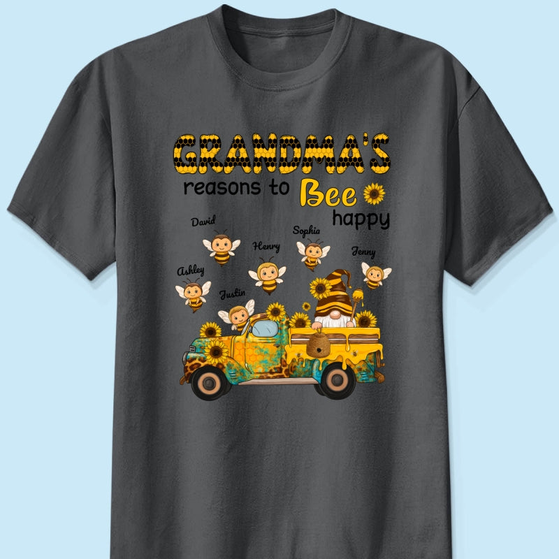 Gnome Grandma's Reasons to be Happy Personalized Sweatshirt, Cozy Fall Sweatshirt for Grandma