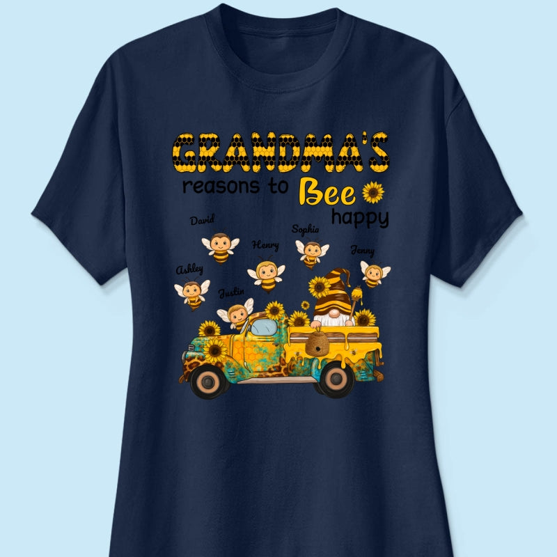 Gnome Grandma's Reasons to be Happy Personalized Sweatshirt, Cozy Fall Sweatshirt for Grandma