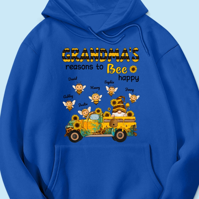 Gnome Grandma's Reasons to be Happy Personalized Sweatshirt, Cozy Fall Sweatshirt for Grandma
