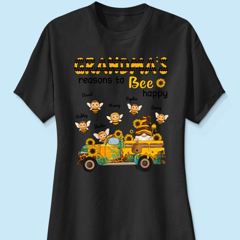 Gnome Grandma's Reasons to be Happy Personalized Sweatshirt, Cozy Fall Sweatshirt for Grandma