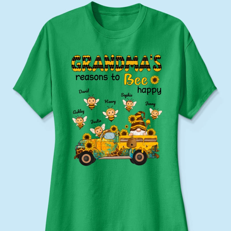 Gnome Grandma's Reasons to be Happy Personalized Sweatshirt, Cozy Fall Sweatshirt for Grandma