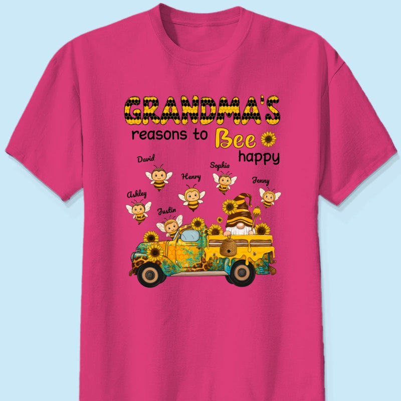 Gnome Grandma's Reasons to be Happy Personalized Sweatshirt, Cozy Fall Sweatshirt for Grandma