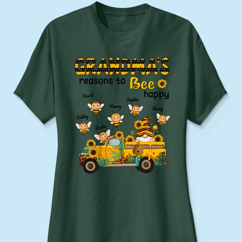 Gnome Grandma's Reasons to be Happy Personalized Sweatshirt, Cozy Fall Sweatshirt for Grandma
