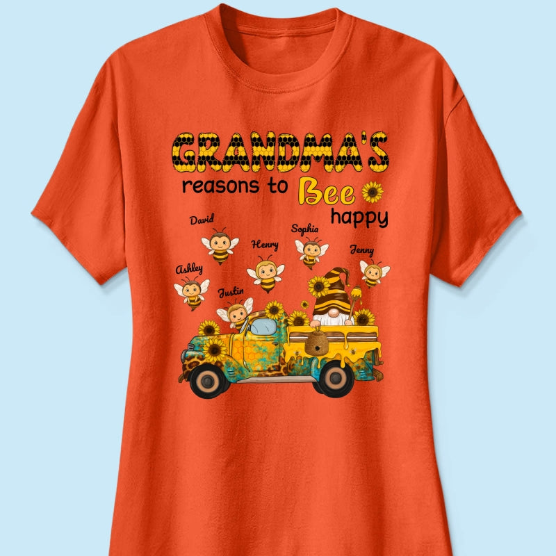 Gnome Grandma's Reasons to be Happy Personalized Sweatshirt, Cozy Fall Sweatshirt for Grandma
