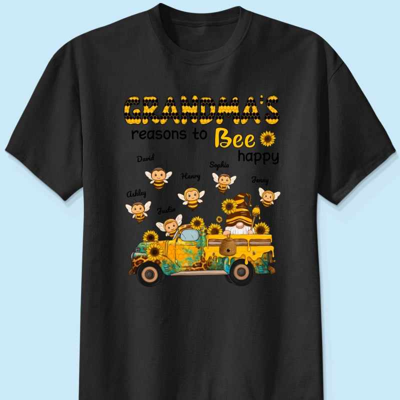 Gnome Grandma's Reasons to be Happy Personalized Sweatshirt, Cozy Fall Sweatshirt for Grandma