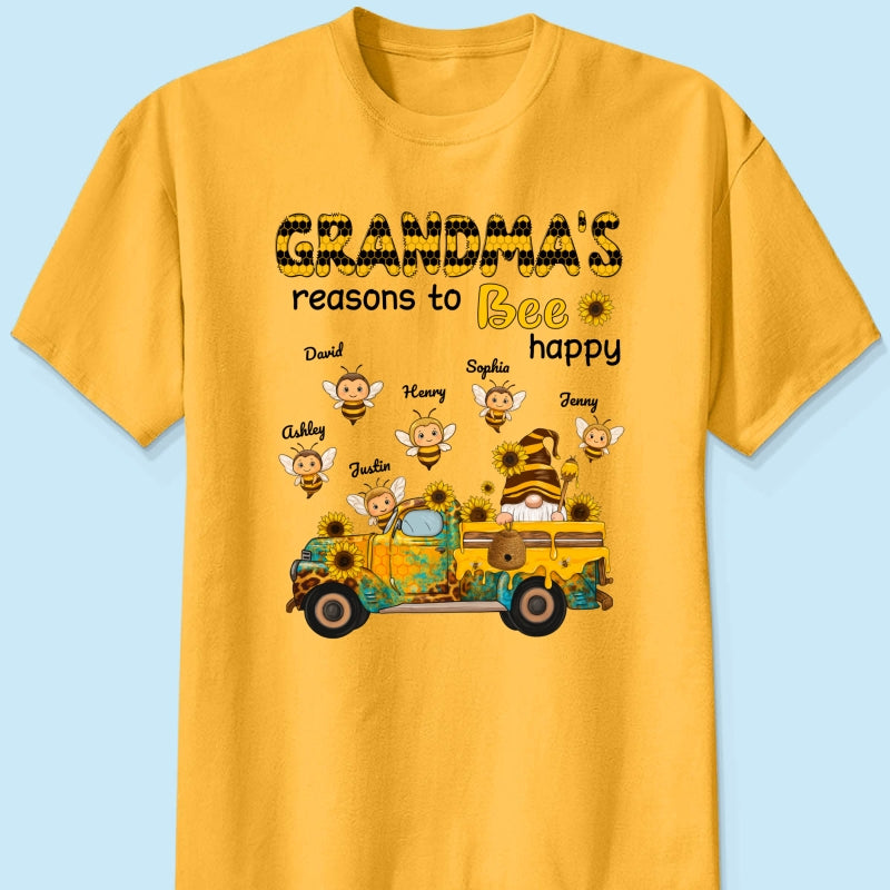 Gnome Grandma's Reasons to be Happy Personalized Sweatshirt, Cozy Fall Sweatshirt for Grandma