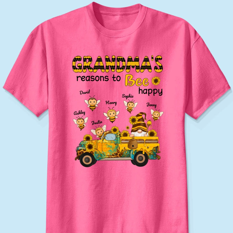 Gnome Grandma's Reasons to be Happy Personalized Sweatshirt, Cozy Fall Sweatshirt for Grandma