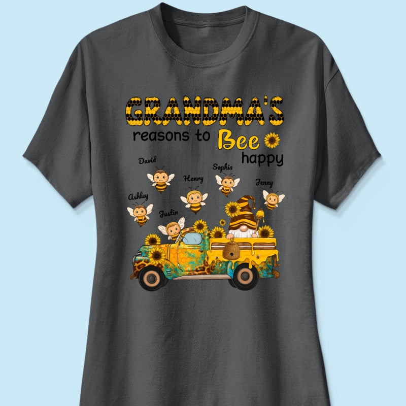 Gnome Grandma's Reasons to be Happy Personalized Sweatshirt, Cozy Fall Sweatshirt for Grandma
