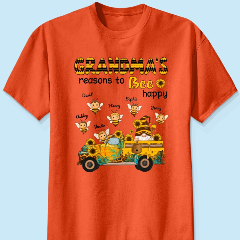 Gnome Grandma's Reasons to be Happy Personalized Sweatshirt, Cozy Fall Sweatshirt for Grandma